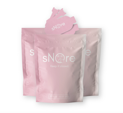 Womens Snore mouth tape & nasal strip